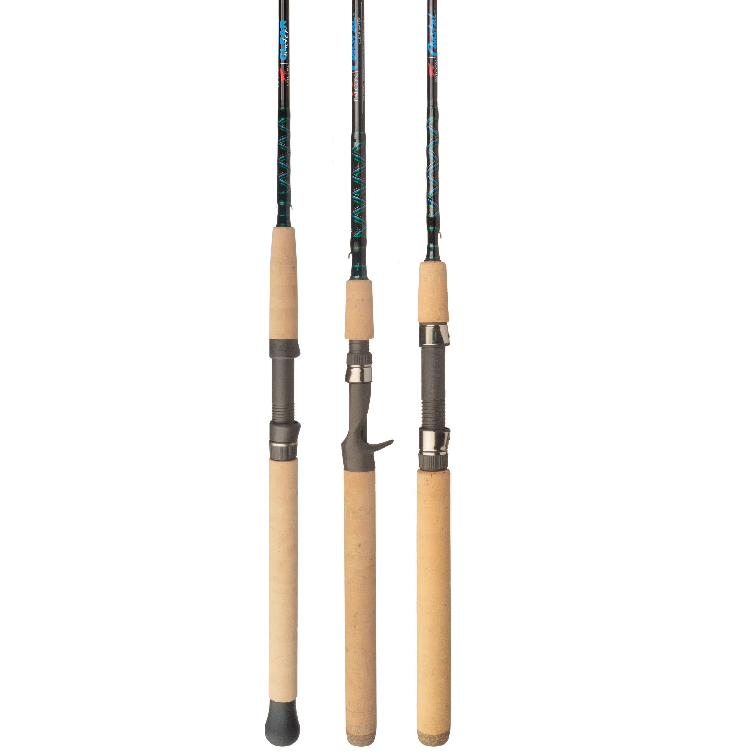 clear creek fishing poles Falcon Coastal Clear Water Plug Caster 7'6" Medium Heavy Spinning Rod