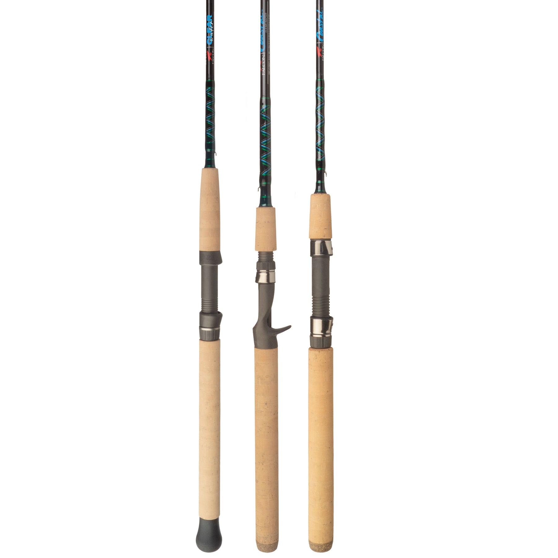 clear fishing pole Falcon Coastal Clear Water Plug Caster 7'6" Medium Heavy Spinning Rod